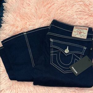 True Religion Women's Indigo Joey Low Rise Flare Jeans Size 30